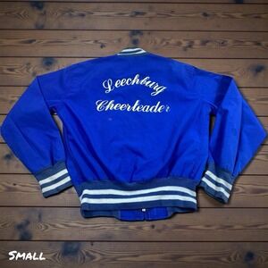 VTG 70's Varsity Bomber Jacket Womens SM Leechburg Cheerleader Paula Maple Sport